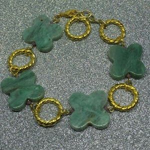 Green jade handmade bracelet